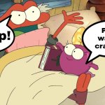 Polly want a cracker! Amphibia strip #1 | Polly want a cracker! Stop! | image tagged in polly disturbing hop pop,amphibia,meme,strip | made w/ Imgflip meme maker