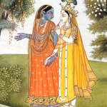 Radha and Krishna wearing each other's clothes meme