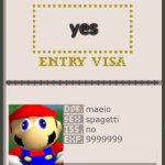 hello mario! | yes; maeio; spagetti; no; 9999999; maeio meeriro | image tagged in imgsoc passport | made w/ Imgflip meme maker