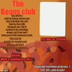 The beans club template