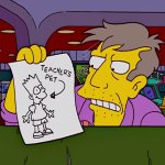 Simpsons Skinner Teacher's Pet Drawing