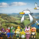 Wario and Friends discovers a flock of Giant Goonies while having a vacation in Scotland | image tagged in scotland river tay,super mario,jeffy,animal crossing,crossover | made w/ Imgflip meme maker