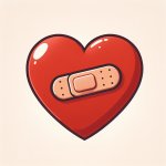 Heart with a bandaid