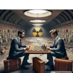 Fallout shelter businessmen chess