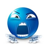 Frustrated Blue Emoticon