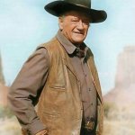 John Wayne brown suit southwest western