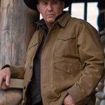 Kevin Costner Brown suit southwest western cowboy Yellowstone