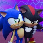 happy sonic grumpy shadow