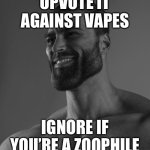 Sigma Male | UPVOTE IT AGAINST VAPES; IGNORE IF YOU’RE A ZOOPHILE | image tagged in sigma male | made w/ Imgflip meme maker