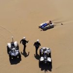 Police on the beach