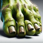 ugly shrek toes template