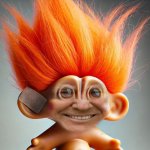 Orange Troll Doll