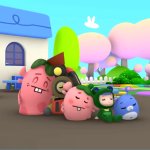 Rubi, Yoyo, Little Strawberry, Big Strawberry and Dudu sleeping