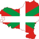 Flag map of Basque Country