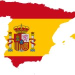 Flag map of Spain