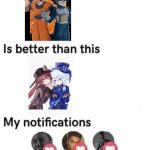 Goku and Vegeta > Hu Tao and Furina | image tagged in i say that this is better than this | made w/ Imgflip meme maker