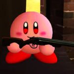 Kirby with a shotgun template