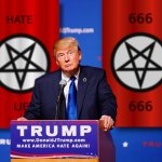 Trump satanic devil lucifer evil Republican