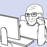 Smug soyjak computer