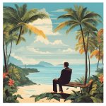 Thinking man in Paradise