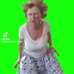 Old lady panicking GIF Template