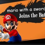 Mario with a sword