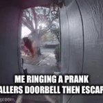 trust me, it's real | ME RINGING A PRANK CALLERS DOORBELL THEN ESCAPE: | image tagged in gifs,wasp,door,pranks,fun,memes | made w/ Imgflip video-to-gif maker