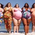 Fat women in Bathing Suits