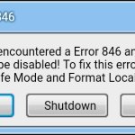 Error 846 | Windows System Error 846; Windows has encountered a Error 846 and your computer will be disabled! To fix this error, please run Windows in Safe Mode and Format Local Disk C:\, to fix this bug. Format; Restart; Shutdown | image tagged in windows error v2 | made w/ Imgflip meme maker