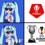 Corvinul Hunedoara's Goal for the 2024/25 (after they were refused by FC Voluntari and FRF) | image tagged in hatsune miku drake hotline,corvinul,liga 2,europa league,cupa romaniei,sports | made w/ Imgflip meme maker