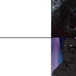 Godzilla happy/sad meme