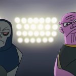 Darkseid and Thanos staring at viewer