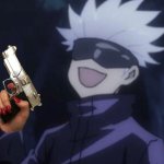 Gojo with a glocko