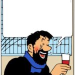 Captain Haddock laughing