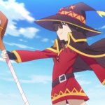 Megumin holding explosion wand