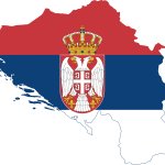 Flag map of Greater Serbia