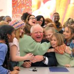 Tim Walz feeds kids