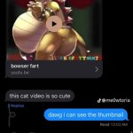 Bowser fart texts meme