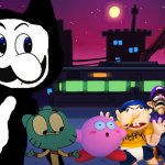 Wario and Friends dies by Jeffy accidentally summoning a black and white Weegee demon while having a city adventure | image tagged in fnf city,wario dies,crossover | made w/ Imgflip meme maker