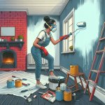 woman renovating an apartment