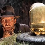 Indiana Jones golden skull thinking GIF Template