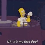 Homer first day GIF Template