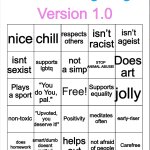 Decent being bingo meme