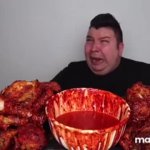 Nikocado eating chicken and hot sauce GIF Template