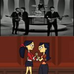 Emma (TRR) and Kitty Dancing to The Beatles | image tagged in emma trr and kitty dancing to what,the beatles,total drama | made w/ Imgflip meme maker