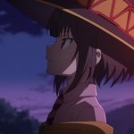 Megumin looking up