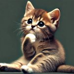 Thinking Kitten