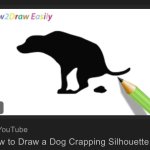 How to draw a dog crapping template