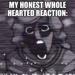 My honest whole hearted reaction