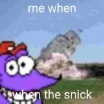 Snick staring why the Pisa Tower is collapsed | me when; when the snick | image tagged in snick staring why the pisa tower is collapsed | made w/ Imgflip meme maker